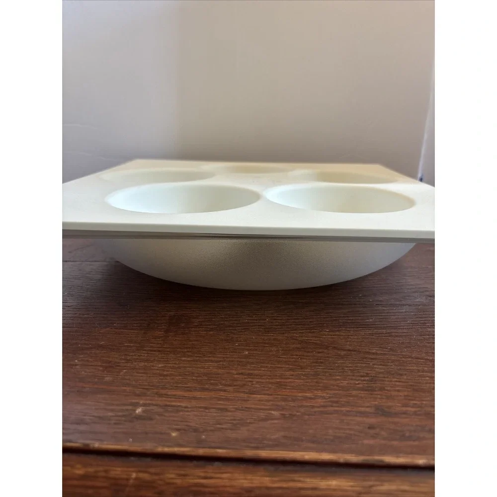 Tupperware WHITE Acrylic Preludio Entertainment Serving Center Elegant Party Dip
